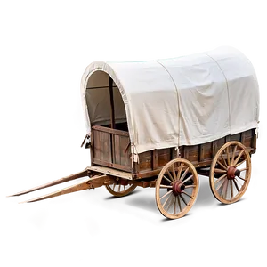 Covered Wagon On Open Road PNG Wts
