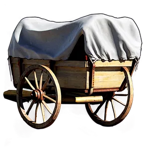 Covered Wagon On Prairie PNG Oyw25