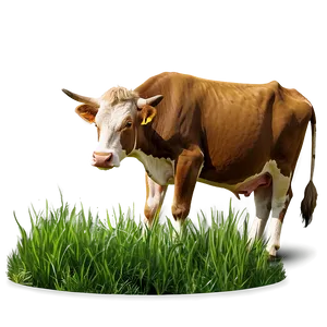 Cow Eating Grass Png Jqk13 PNG image