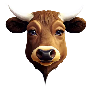 Cow Face Mascot PNG Fon39 PNG