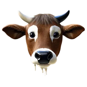 Cow Face Painting PNG 06212024