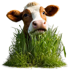 Cow Face With Grass PNG 06212024