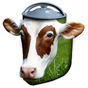 Cow Face With Milk Bucket PNG Gpp PNG
