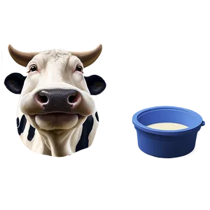 Cow Face With Milk Bucket PNG Opv PNG