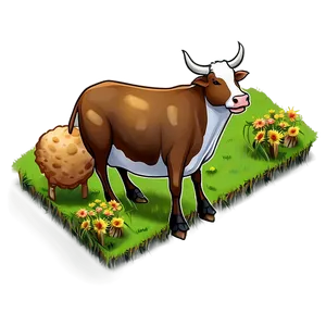 Cow Farm Scene Png 17 PNG image