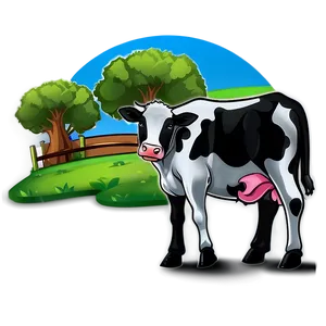 Cow Farm Scene Png Ogj1 PNG image