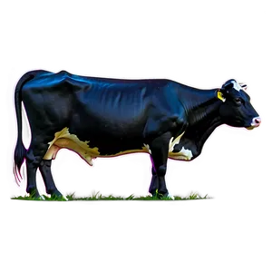 Cow Grazing Silhouette PNG 90