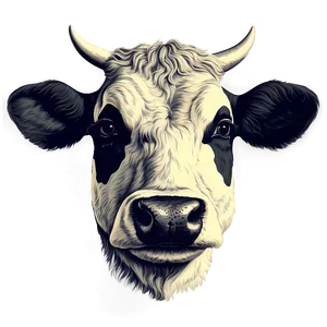 Cow Head Engraving PNG 57 PNG