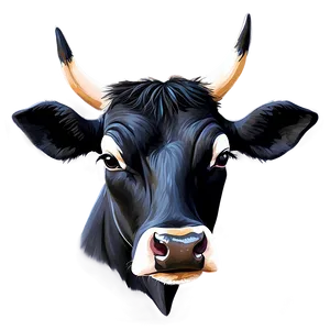 Cow Head Watercolor PNG 06212024 PNG