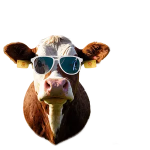 Cow Head With Sunglasses PNG Olu PNG