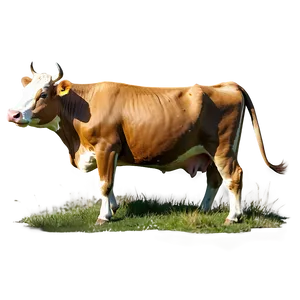 Cow In Field PNG 05032024