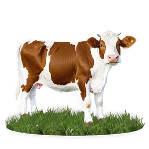 Cow In Field PNG 38
