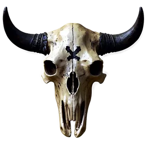 Cow Skull With Crossbones PNG 06132024
