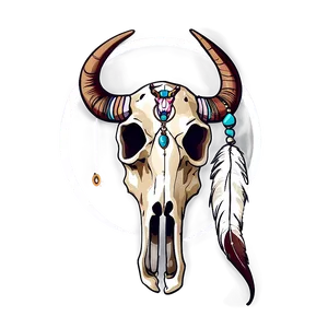 Cow Skull With Dreamcatcher PNG 83