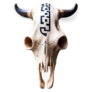 Cow Skull With Tribal Marks PNG 06132024 PNG
