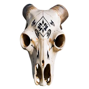 Cow Skull With Tribal Marks PNG Oft PNG