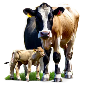 Cow With Calves PNG 7