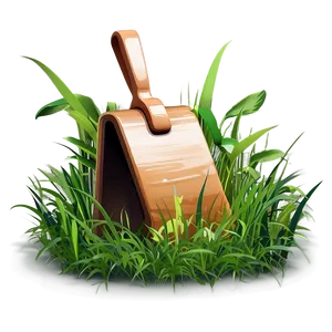 Cowbell In Lush Grass PNG 06132024