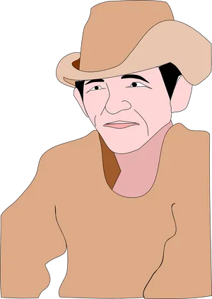 Cowboy Hat Man Illustration PNG image