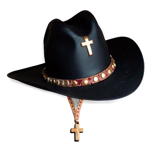 Cowboy Hat With Cross Png 04292024 PNG image
