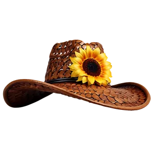 Cowboy Hat With Sunflower Png 04292024 PNG image