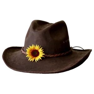 Cowboy Hat With Sunflower Png 04292024 PNG image