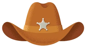 Cowboy Hatwith Star Badge PNG image