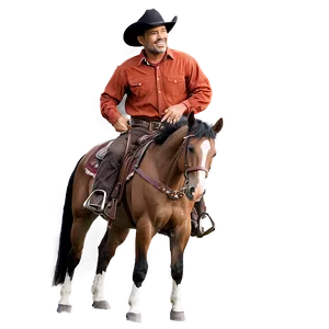 Cowboy On Horse PNG 05212024