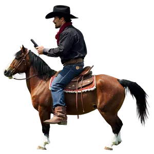 Cowboy On Horse PNG 05212024