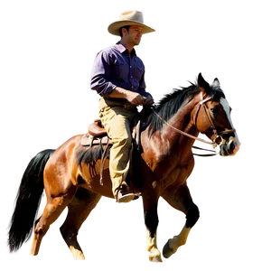 Cowboy On Horse PNG Eok