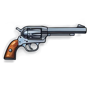 Cowboy Revolver Clipart PNG 05242024