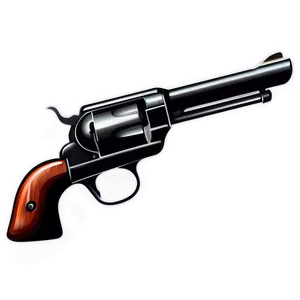 Cowboy Revolver Clipart PNG Bxi