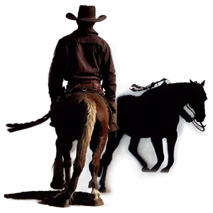 Cowboy Silhouette PNG 05212024