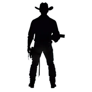 Cowboy Silhouette PNG Jua32
