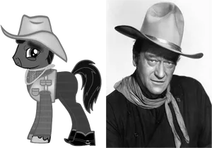 Cowboy Themed Character Comparison PNG image