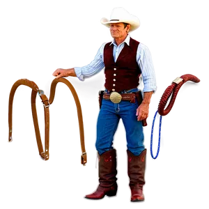 Cowboy With Lariat Png 05212024 PNG image