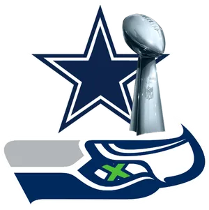Cowboys Starand Seahawks Logowith Trophy PNG image