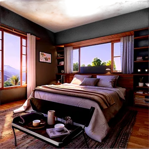 Cozy Airbnb Room Png 06202024 PNG image