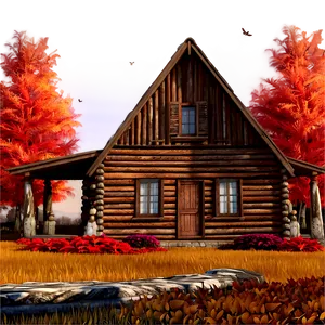 Cozy Autumn Cabin Png 75 PNG image