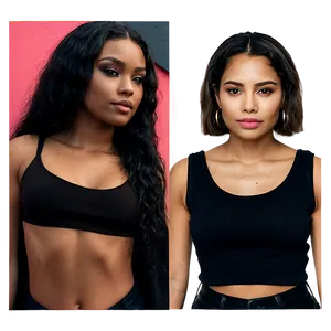 Cozy Black Crop Top PNG 06282024
