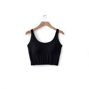 Cozy Black Crop Top PNG Oin