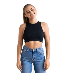 Cozy Black Crop Top PNG Qqx48 PNG