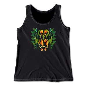 Cozy Black Tank Top PNG Ymo