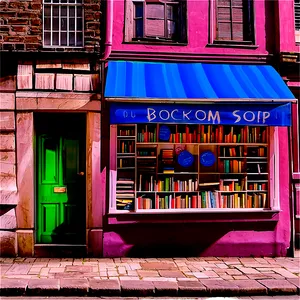 Cozy Bookshop Building PNG 05242024