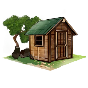Cozy Cabin Outhouse PNG Dnp13