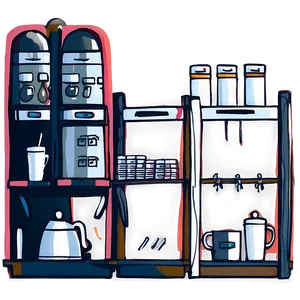 Cozy Cafe Barista Scene PNG Lfg39 PNG