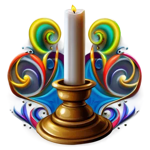 Cozy Candlestick Glow PNG 67