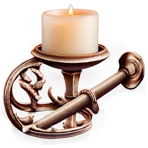 Cozy Candlestick Glow PNG Lim PNG