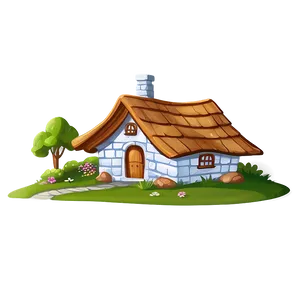Cozy Cartoon Cottage PNG 6 PNG
