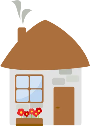 Cozy Cartoon House Clipart PNG image